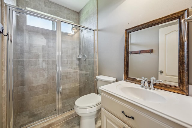 2703 Kestrel Trace Ln, Katy, TX 77494 - full bathroom featuring toilet, vanity, and a shower stall