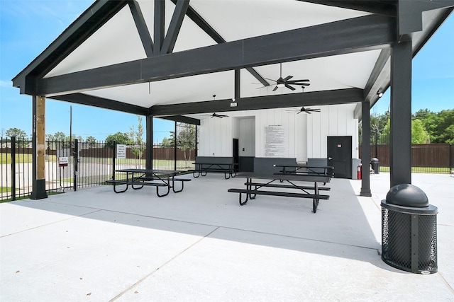 23607 Buttress Root Dr, Spring, TX 77373 - view of patio / terrace featuring ceiling fan