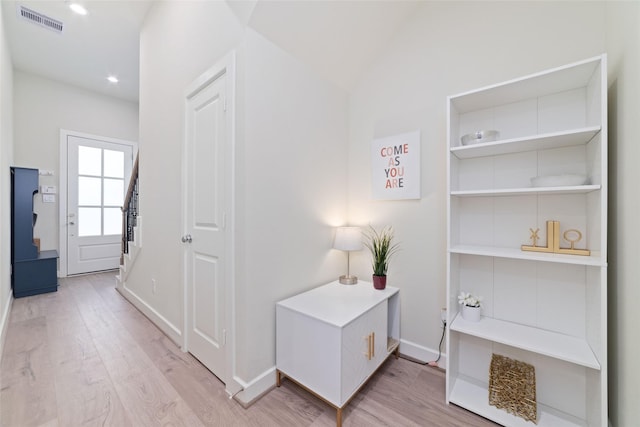 6307 Chelsea Falls Ln, Houston, TX 77008 - corridor with light wood-style floors, recessed lighting, and baseboards