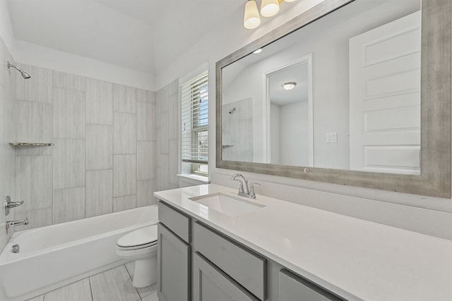 13303 Itasca Pine Dr, Humble, TX 77346 - full bath with toilet, vanity, and shower / washtub combination