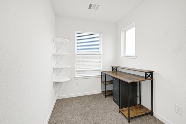 21746 Heather Elm Dr, Cypress, TX 77433 - home office with baseboards and light carpet