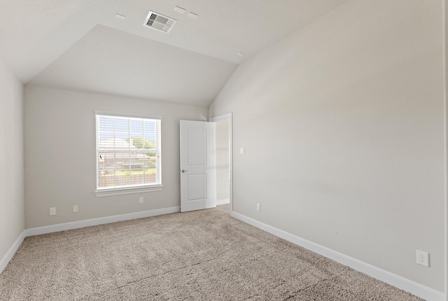 2131 Cranbrook Ridge Ln, Sugar Land, TX 77479 - spare room with lofted ceiling, carpet, and baseboards