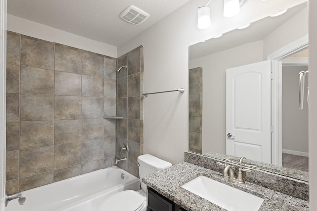 2131 Cranbrook Ridge Ln, Sugar Land, TX 77479 - bathroom with vanity, shower / bathtub combination, and toilet