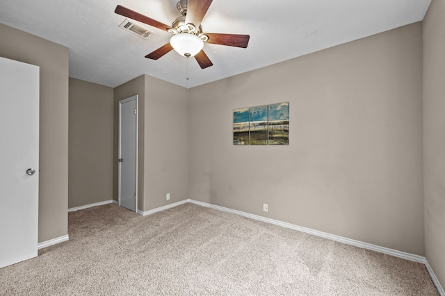 4322 Shady Springs Dr, Pasadena, TX 77586 - spare room with carpet floors, a ceiling fan, and baseboards
