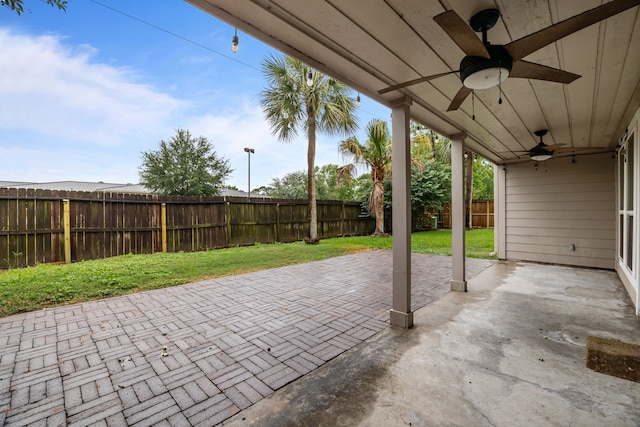 4322 Shady Springs Dr, Pasadena, TX 77586 - view of patio with a ceiling fan