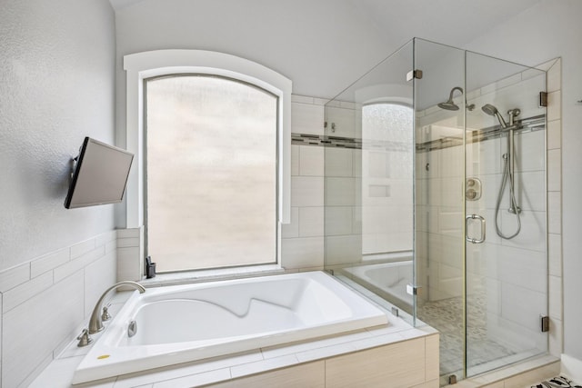12336 Pebble View Dr, Conroe, TX 77304 - bathroom featuring a shower stall and a garden tub