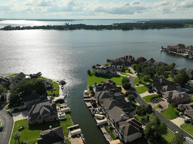 12336 Pebble View Dr, Conroe, TX 77304 - aerial view of property's location with a large body of water and nearby suburban area