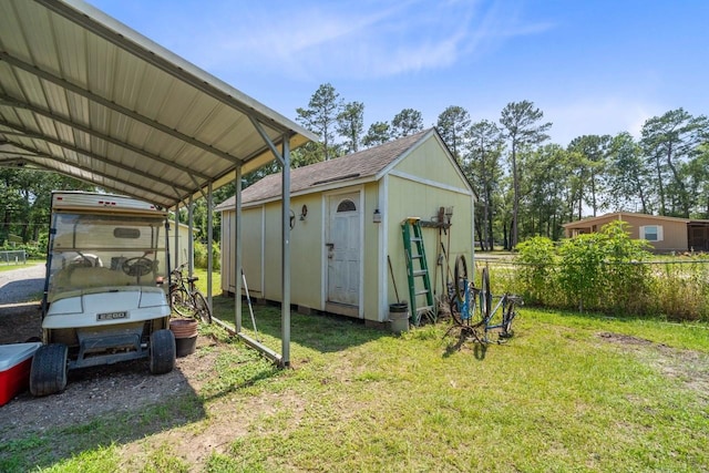 24027 Spears Cir, New Caney, TX 77357 - view of shed featuring a carport