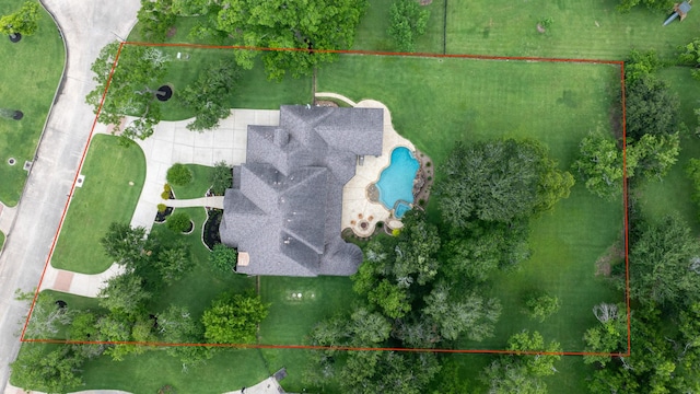 11 Bees Creek Ct, Missouri City, TX 77459 - aerial view of property's location with property parcel outlined and a pool area