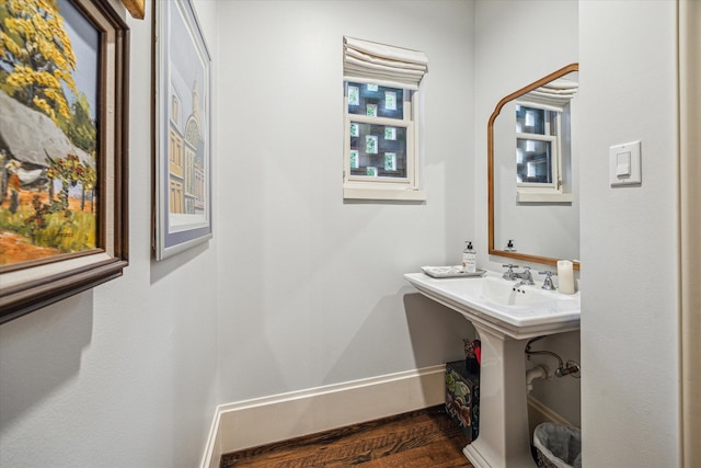 1647 Bissonnet St, Houston, TX 77005 - bathroom with wood finished floors and baseboards