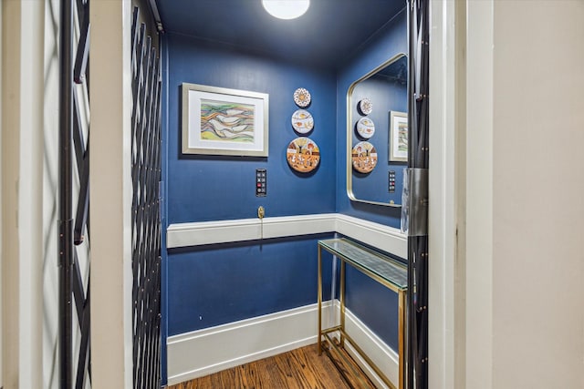 1647 Bissonnet St, Houston, TX 77005 - elevator with wood finished floors and baseboards