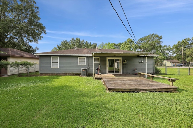 9270 Mclean St, Beaumont, TX 77707 - back of property with central AC unit and a deck