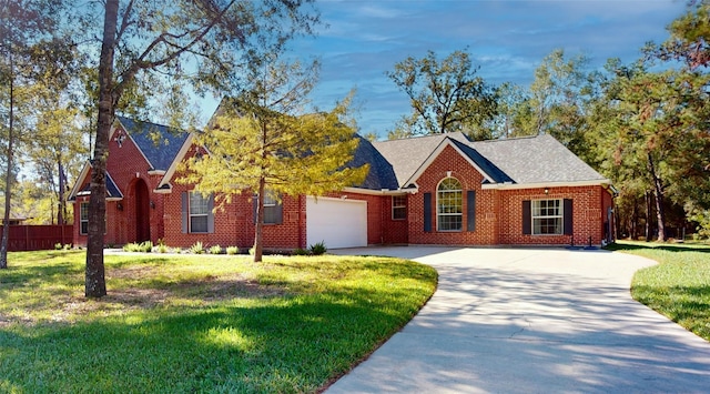 28511 E Benders Landing Blvd, Spring, TX 77386 - view of front of home with driveway, an attached garage, brick siding, and a shingled roof