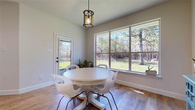 28511 E Benders Landing Blvd, Spring, TX 77386 - dining area featuring baseboards and wood finished floors