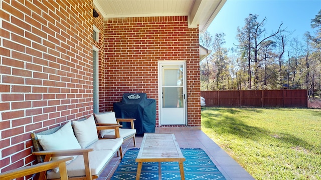 28511 E Benders Landing Blvd, Spring, TX 77386 - view of patio / terrace featuring an outdoor living space and grilling area