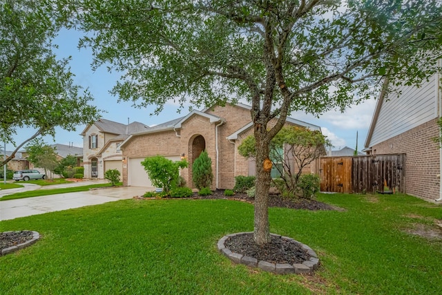 9715 Deborah Colony Ln, Humble, TX 77396 - view of front of property featuring an attached garage, driveway, and brick siding