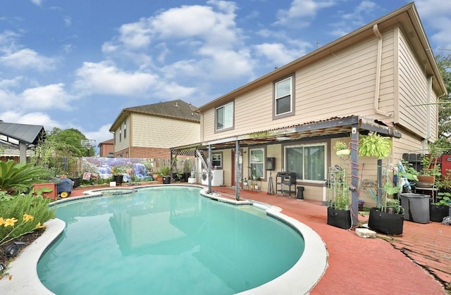 15133 Elstree Dr, Channelview, TX 77530 - view of pool featuring a fenced backyard and a patio