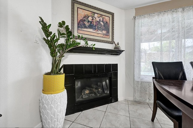 15133 Elstree Dr, Channelview, TX 77530 - detailed view of baseboards and a tiled fireplace