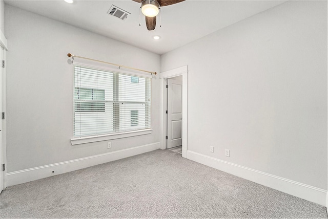 1266 N Post Oak Rd Unit B, Houston, TX 77055 - spare room with carpet floors, ceiling fan, and recessed lighting