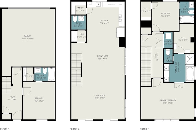 1266 N Post Oak Rd Unit B, Houston, TX 77055 - view of floor plan / room layout