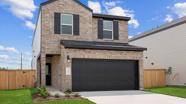 1823 Revolution Way, Missouri City, TX 77489 - view of front facade with brick siding, a garage, and concrete driveway