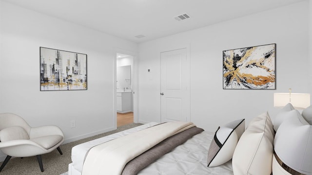 1823 Revolution Way, Missouri City, TX 77489 - bedroom featuring light colored carpet and connected bathroom