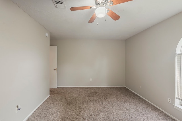5819 Bridgegate Dr, Spring, TX 77373 - carpeted spare room featuring baseboards and ceiling fan