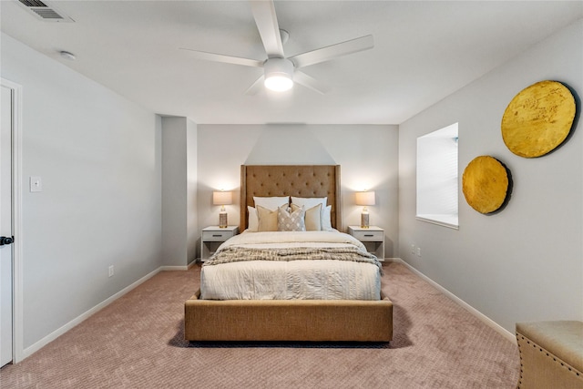 14116 Misty Meadow Ln, Houston, TX 77079 - bedroom featuring carpet, baseboards, and ceiling fan