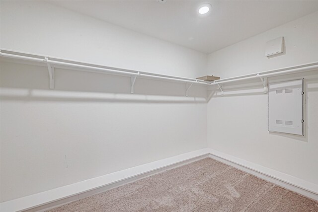 7106 Escondido Dr, Rosharon, TX 77583 - walk in closet featuring carpet and electric panel