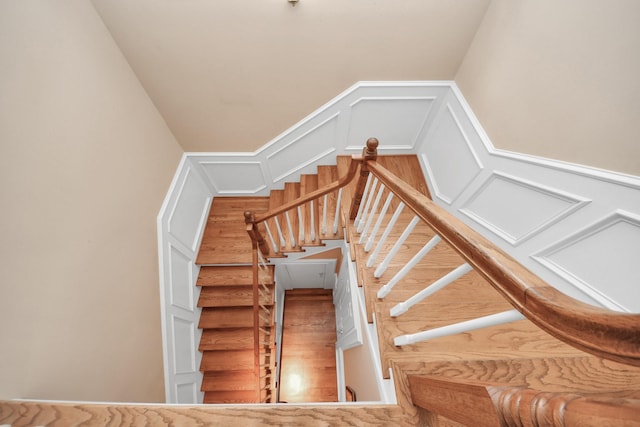 3820 Purdue St, Houston, TX 77005 - staircase with a decorative wall and a wainscoted wall