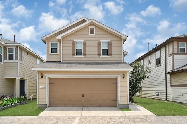 19311 Old Finch Ct, Houston, TX 77073 - traditional-style house with a garage, roof with shingles, and concrete driveway