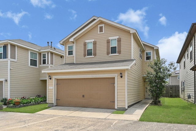 19311 Old Finch Ct, Houston, TX 77073 - view of front of home with an attached garage, concrete driveway, and a shingled roof
