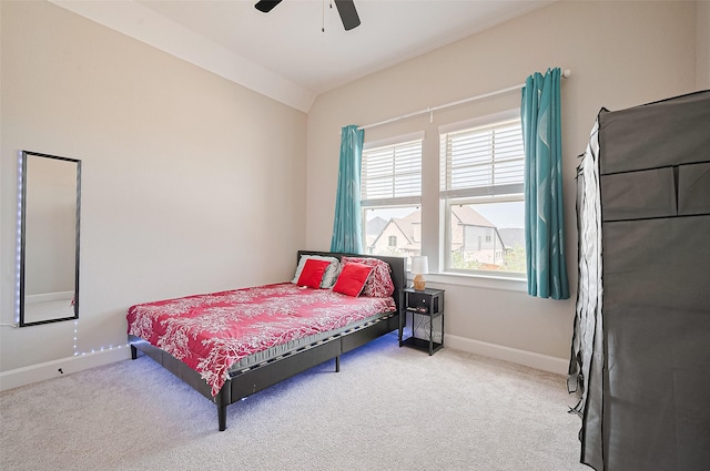 13811 Via Toluca Trl, Cypress, TX 77433 - bedroom with carpet flooring, baseboards, and a ceiling fan