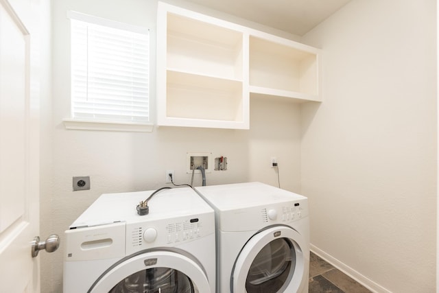 5923 Union Spgs, Sugar Land, TX 77479 - laundry area with washer and clothes dryer and baseboards