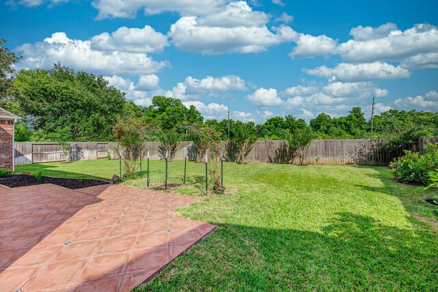 5923 Union Spgs, Sugar Land, TX 77479 - view of yard featuring a patio