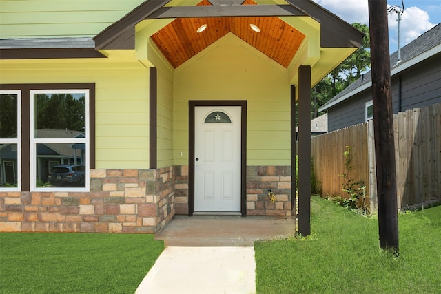 16960 W Dounreay, Montgomery, TX 77316 - property entrance with stone siding
