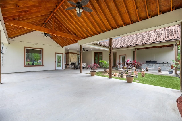 8917 Hawk Rd, Pearland, TX 77584 - view of patio featuring ceiling fan