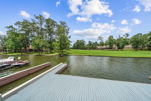 12986 Wood Harbour Dr, Montgomery, TX 77356 - dock area with a water view and a lawn