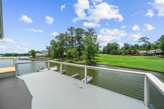 12986 Wood Harbour Dr, Montgomery, TX 77356 - view of patio with a water view