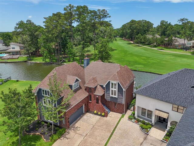12986 Wood Harbour Dr, Montgomery, TX 77356 - aerial view of property and surrounding area featuring a nearby body of water