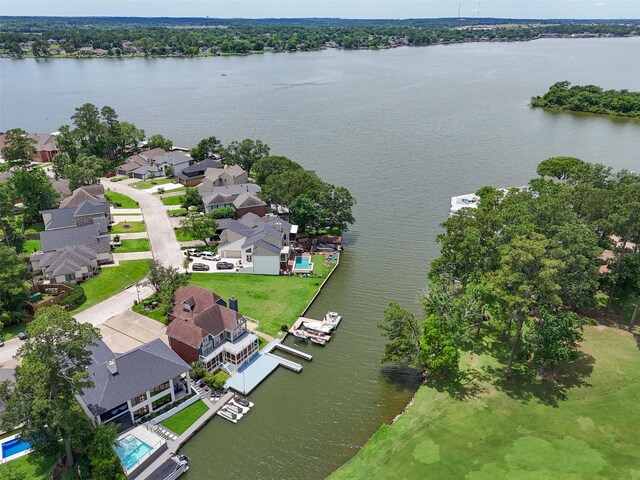12986 Wood Harbour Dr, Montgomery, TX 77356 - aerial view of residential area featuring a large body of water