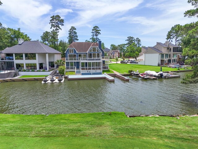 12986 Wood Harbour Dr, Montgomery, TX 77356 - water view with a boat dock