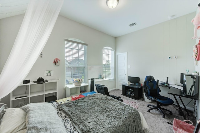 18226 Golden Falls Ln, Spring, TX 77379 - bedroom with carpet floors and an office area