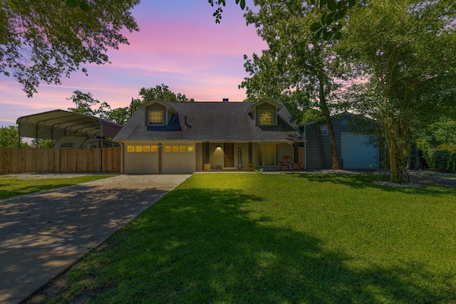 842 Broad Ripple Dr, Houston, TX 77336 - new england style home with a porch, a detached carport, and concrete driveway