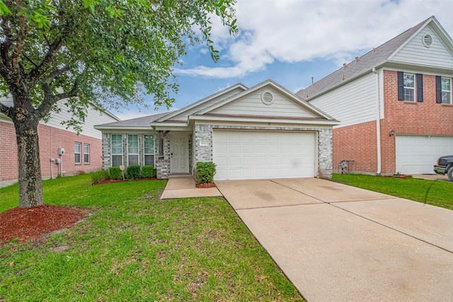 1810 Macondray Dr, Humble, TX 77396 - view of front of property featuring driveway, a front lawn, and an attached garage