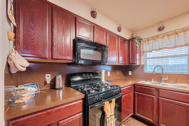 1810 Macondray Dr, Humble, TX 77396 - kitchen with black appliances and a sink