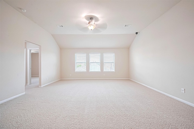 18827 Waverly Springs Ln, Cypress, TX 77429 - unfurnished room with lofted ceiling, light carpet, and baseboards