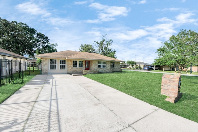 149 E Riverwood Dr, Houston, TX 77076 - single story home with concrete driveway and stone siding