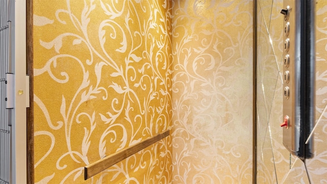 5215 Feagan St Unit A, Houston, TX 77007 - detailed view of wallpapered walls and elevator