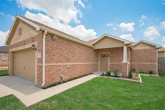 4523 Nexus Rd, Houston, TX 77053 - ranch-style house with brick siding, a garage, and concrete driveway